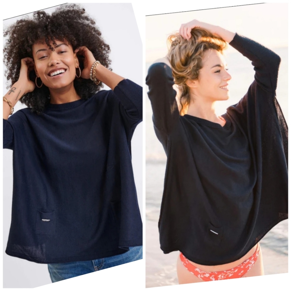 Mersea Catalina Sweater Navy Blue One Size